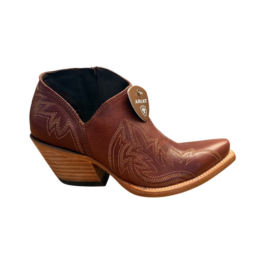 Ariat Jolene Snip Toe Ankle Zip Western Cowboy Boots Women’s 6.5 Sedona Red NEW